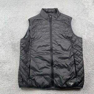 Rhone Vest Mens Medium Black Full Zip Puffer Lightweight Insulated Flagstone